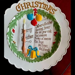 Vintage Christmas plate